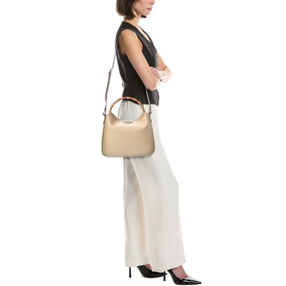 Gucci Diana Medium Leather Handbag, Beige - Picture 4 of 4